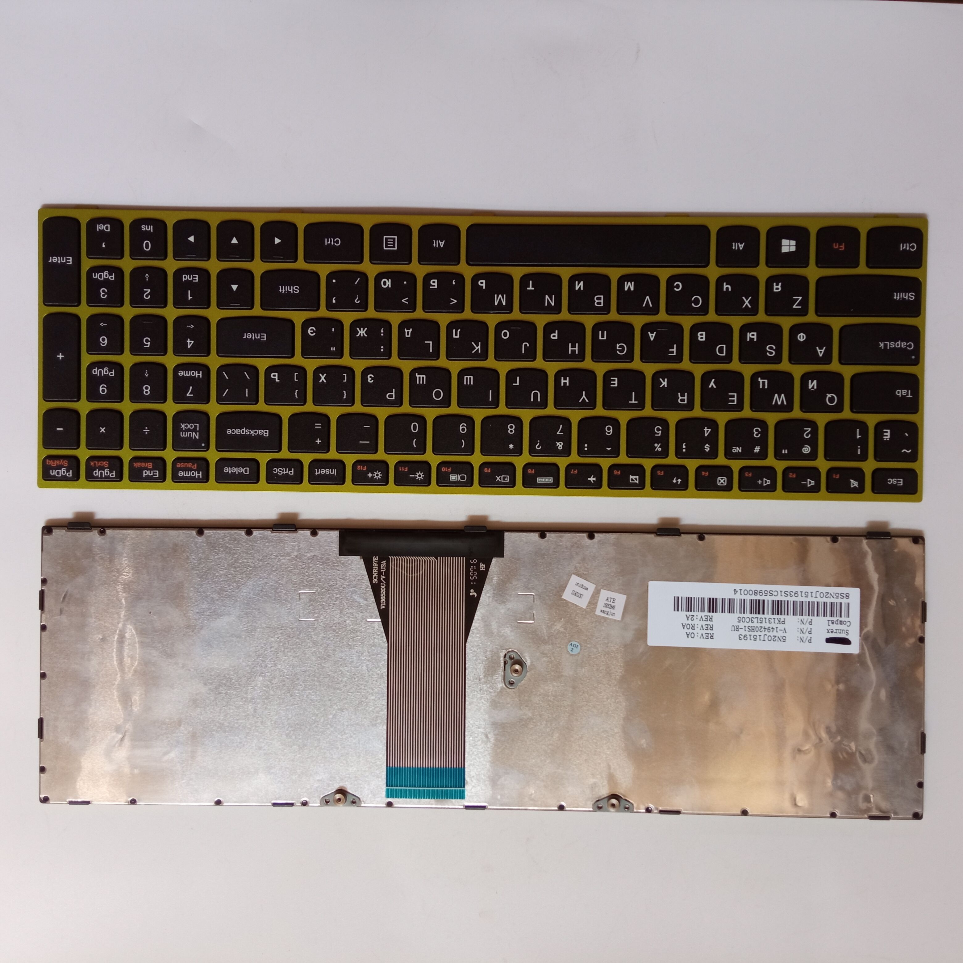 Picture of New Replacement Laptop Keyboard For LENOVO G50/G50-70/G50-30/B50-30/B50-70/Z50-70 Yellow FRAME BLACK RU Layout